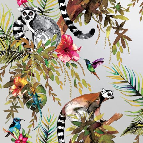 Dutch Wallcoverings Imaginarium II - Lemur Silver 12401