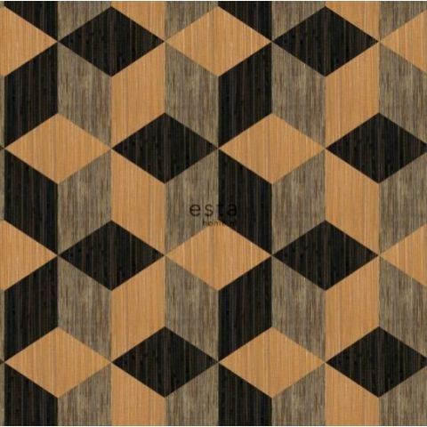 Esta XL Photowalls Grasscloth 3D Cubes 158918