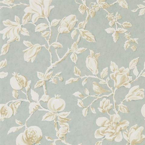 Sanderson Woodland Walk - Magnolia & Pomegranate Grey Blue/Parchment 215724