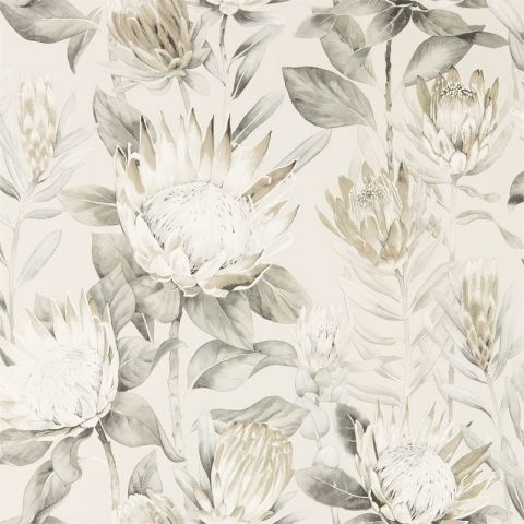 Sanderson The Glasshouse King Protea Linen/Mica 216647