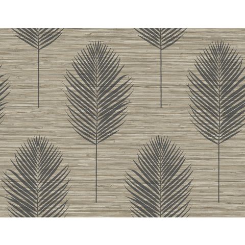 Dutch Wallcoverings First Class INLAY - Bali Fern Brown/Black 2988-70206