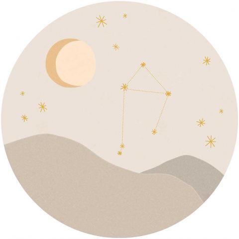 Eijffinger Explore Star Sign Circles - Libra (Weegschaal) Beige
