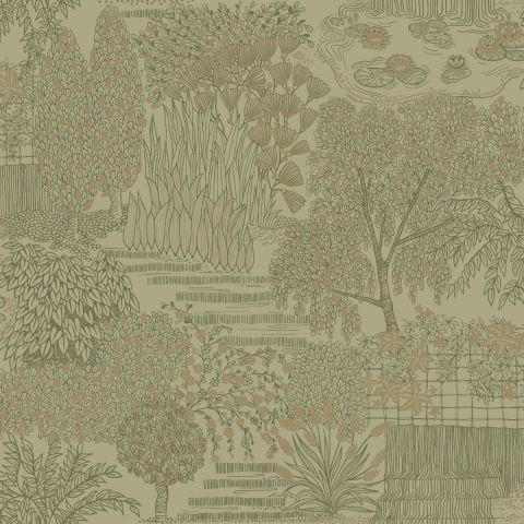 Dutch Wallcoverings First Class - Khalili Mirissa Khaki 65961