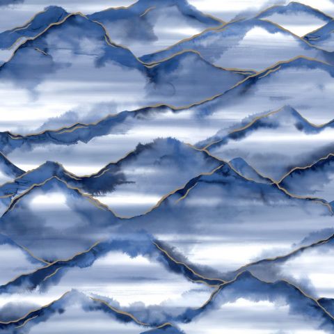 Dutch Wallcoverings First Class - Elements Denali Bleu 90422