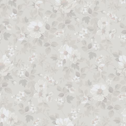 Dutch Wallcoverings First Class - Midbec Örtagård Johanna White 92115