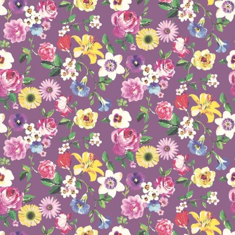 Dutch Wallcoverings The Enchanted Garden Lizzie Plum Multi 98931