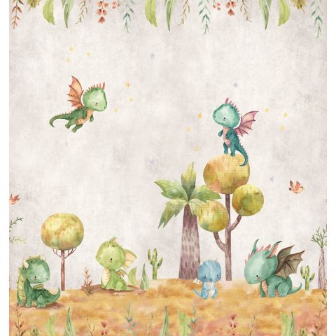 CUTE WALLS LITTLE DRAGONS WONDERLAND - MULTICOLOUR CW6053-1