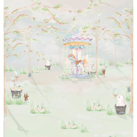 CUTE WALLS CAROUSEL - SPA BLUE  CW6111-1