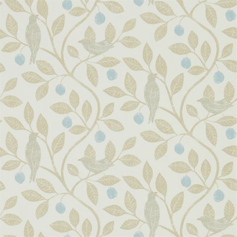 Sanderson - The Potting Room - Damson Tree Denim/Barley 216364