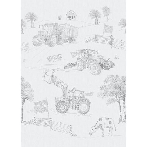 Behangexpresse - INGK - Olive & Noah Farmlife Toile Gray