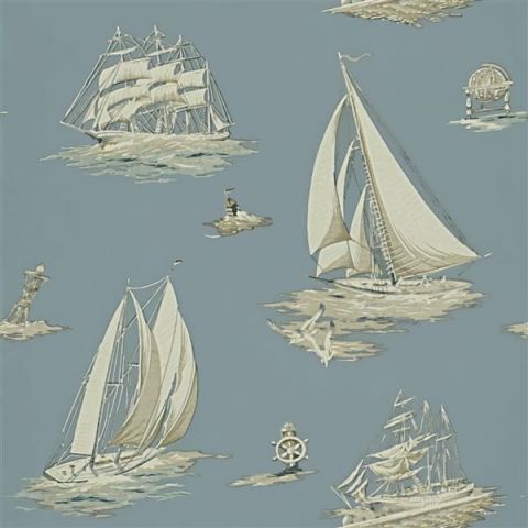 Ralph Lauren Signature Islesboro Paper - Down Easter Boats Mist PRL5024/02