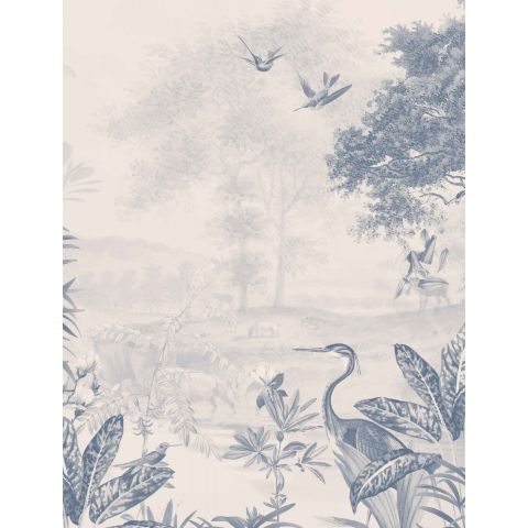 DUTCH WALLCOVERINGS - ANNET WEELINK VOL.1 SCENIC LANDSCAPE BLEU "REPEATABLE"